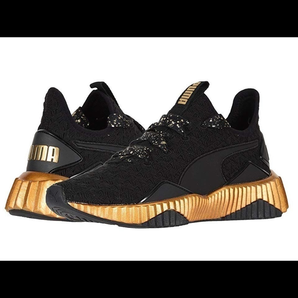 Sold out Puma Defy Sparkle Women 191585 02 Puma Black/Puma Team Gold size US 8